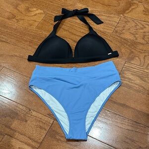 Victoria’s Secret swim Black and Blue Women's Bikini Set